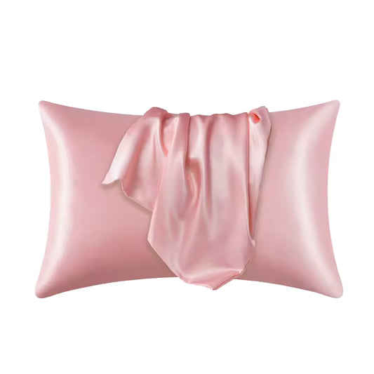 Pink Satin Pillow 2pc